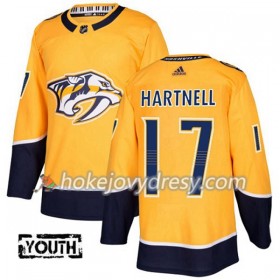Dětské Hokejový Dres Nashville Predators Scott Hartnell 17 Adidas 2017-2018 Zlatá Authentic